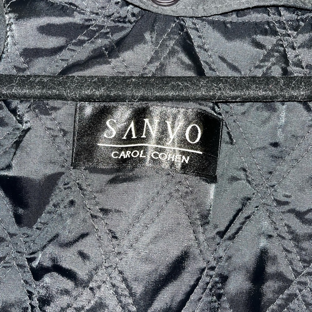 Vintage Relaxed Fit Oversized Sanyo Japan Designer Trench/Over Coat with Liner - Picture 4 of 11